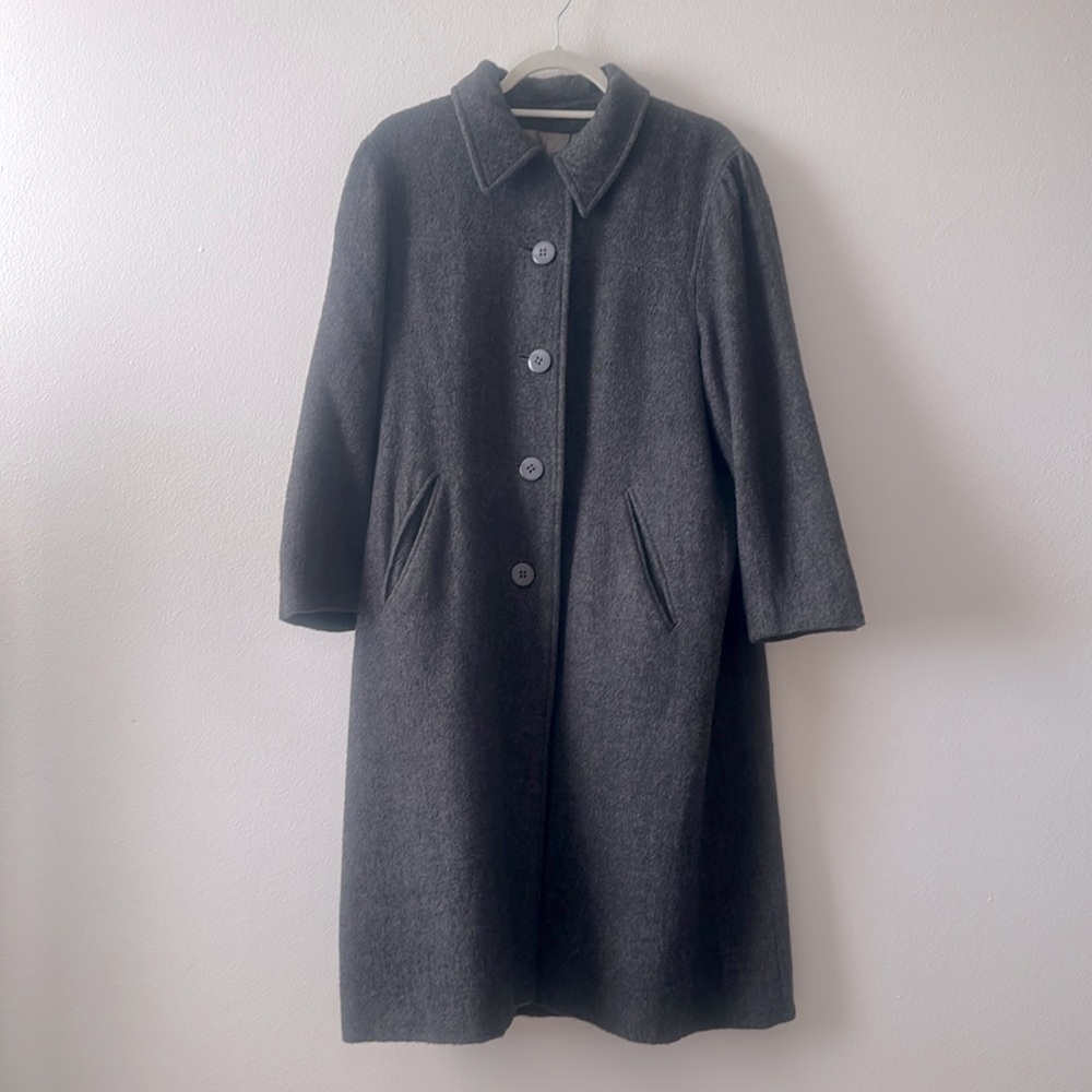 Vintage 100% Pure‎ Camels Hair Women’s Long Coat by Jacobson’s color gray